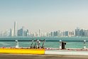 Die Skyline von Abu Dhabi, wir gehen anschließend gemeinschaftlich in ein Restaurant nach Vorschlag unseres Guides der sonst Kreuzfahrt Touristen durch Dubai und Abu Dhabi führt.