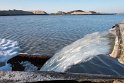 Kurzer Rundgang über die Felder der Salzgewinnung. Das salzige Seewasser wird in große Wasserbassins gepumpt.