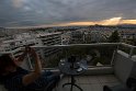 Ab 18 Uhr, der obligatorische Wein auf dem Balkon mit sagenhaften Ausblick. Sonnenuntergang.