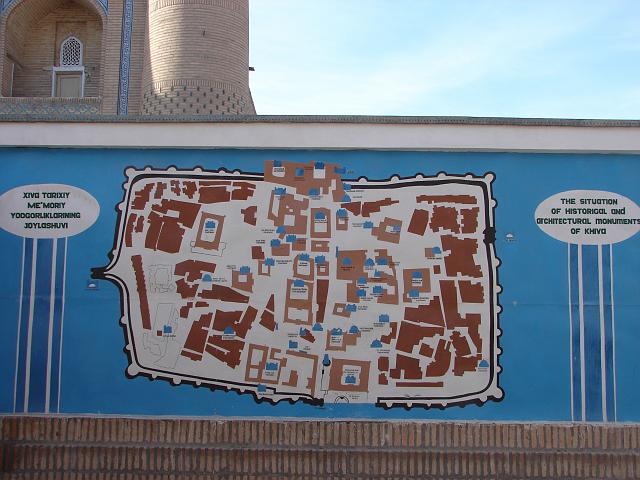 DSC00242.JPG - Stadtplan der Altsatdt von Chiwa, Innenfestung....
