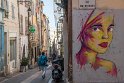 Nicht nur hier, in ganz Marseille finden sich Wandmalereien und Graffitis an den Wänden.